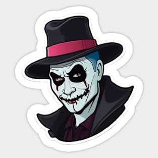 scary halloween psycho man Sticker